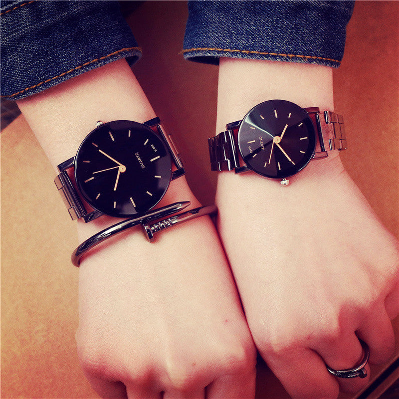 Stainless Steel Diamond-shaped Couple Watch