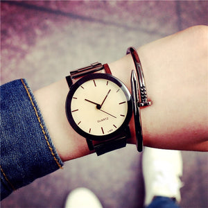 Stainless Steel Diamond-shaped Couple Watch
