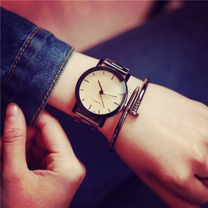 Stainless Steel Diamond-shaped Couple Watch