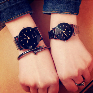 Stainless Steel Diamond-shaped Couple Watch