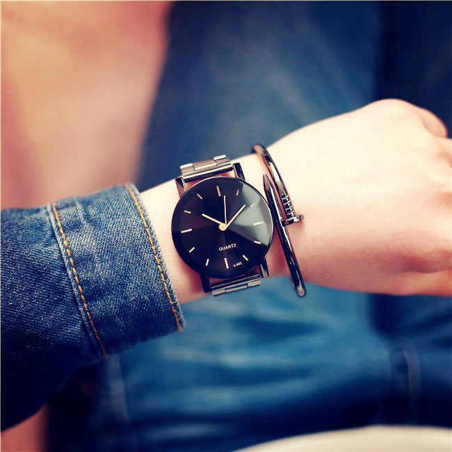 Stainless Steel Diamond-shaped Couple Watch