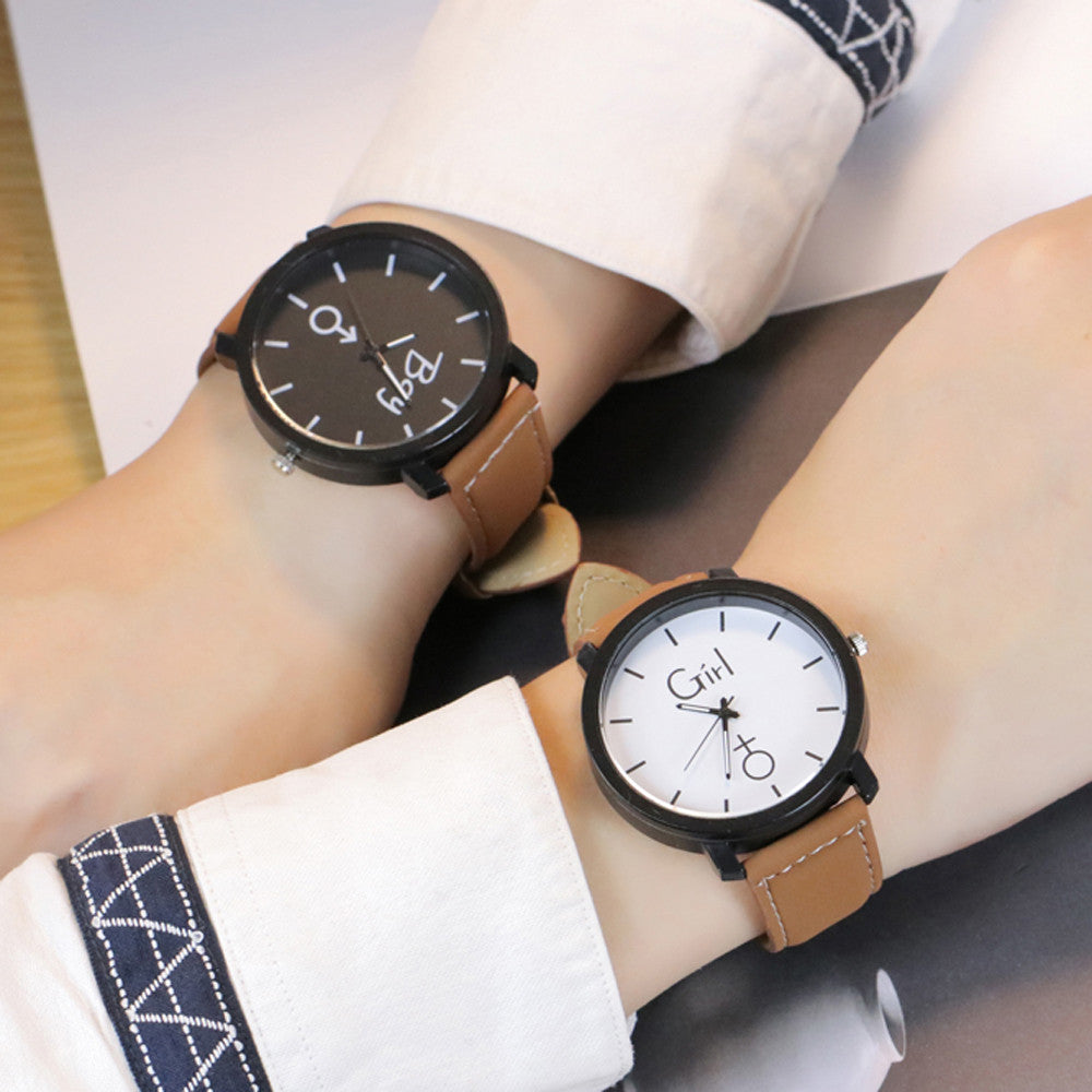 Luxury Leather  Couple Watch