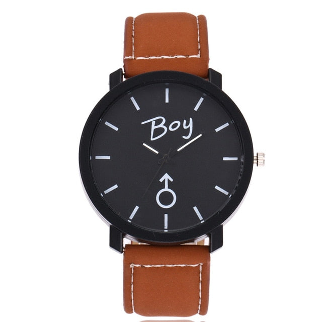 Luxury Leather  Couple Watch