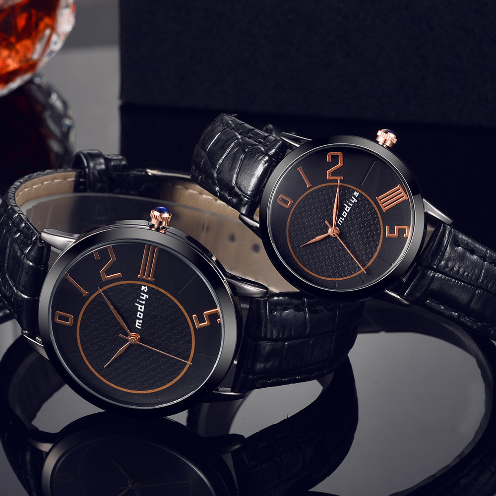 Waterproof Leather Couple Watch