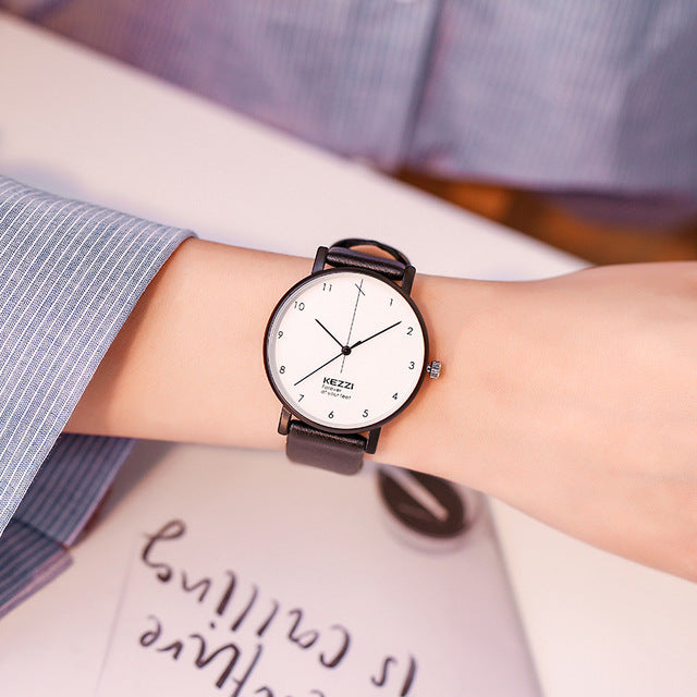 Waterproof Leather Couple Watch