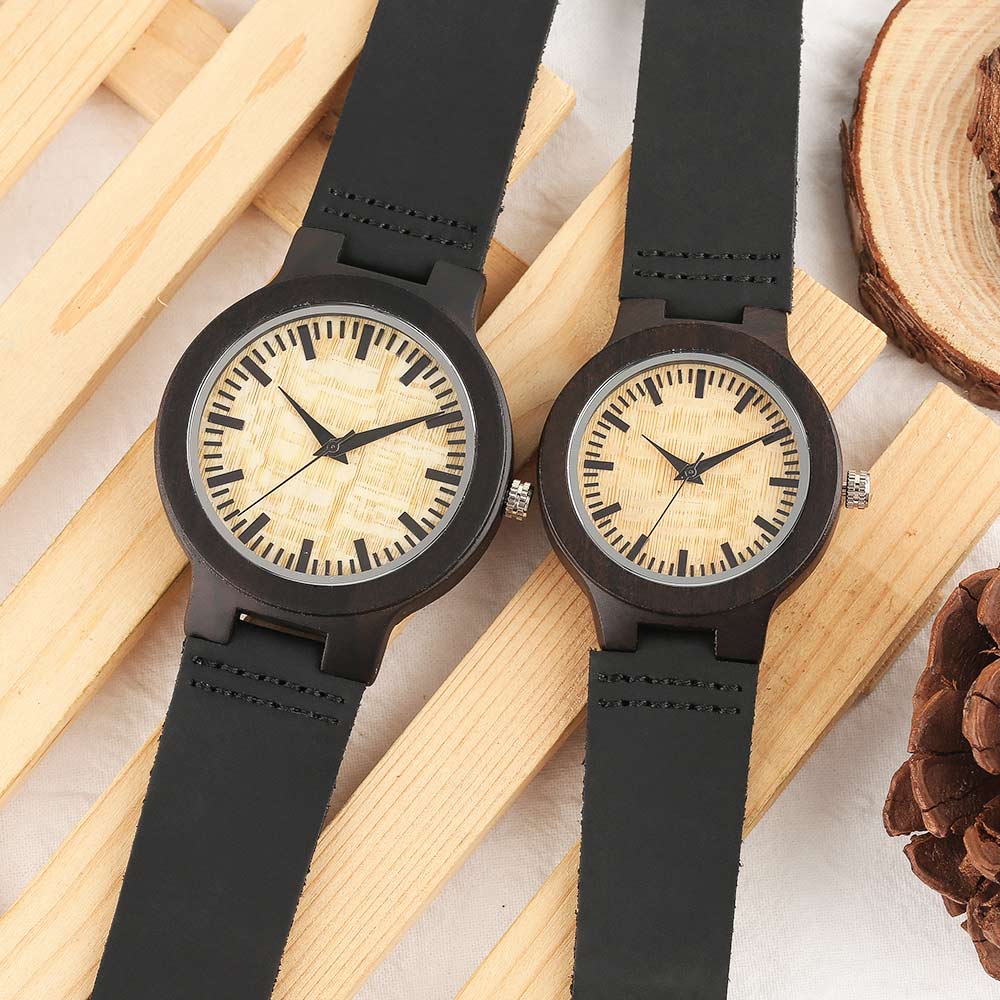 Simple Wooden Couple Watch