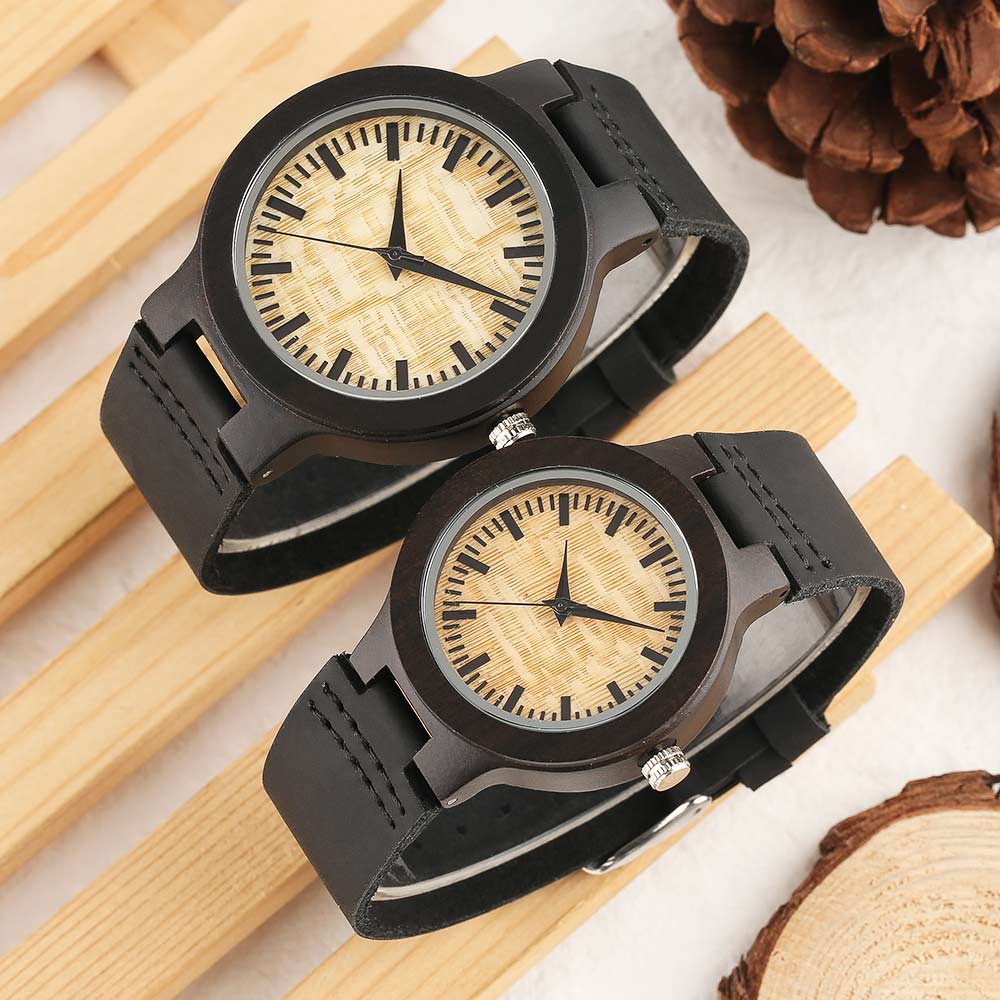 Simple Wooden Couple Watch